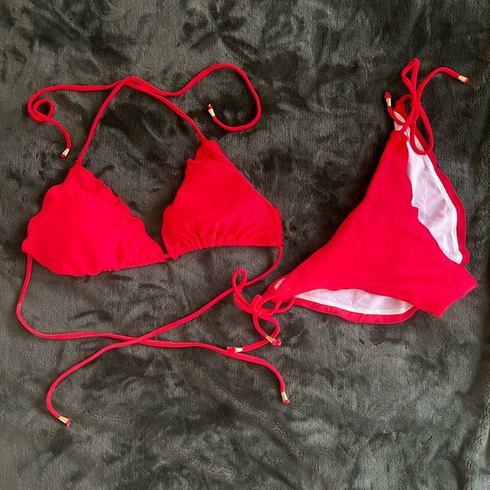 Ruffle Red Bikini Set